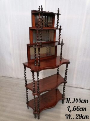 CA112: Victorian Rosewood Display Whatnot