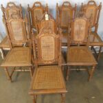 16DG4 - 8 X French Oak Henry II Chairs