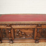 - 22DG7 Walnut Renaissance desk with 9 muses