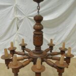 Wooden chandelier