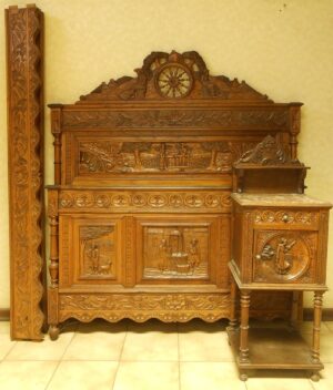 HG1 - Exquisite Breton Bed and Nightstand