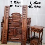 13DG103- Magnificent Henry II Walnut bed with Nightstand