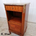 HG1-Louis XVI Bedside table with Mahogany marquetry withs satinwood inlay