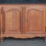 23DG55- Solid OAk LOuis XV style cabinet