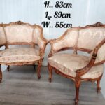 23DG71-Pair Walnut French Bergere`s with high quality carve work