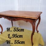 23DG74- Oak Louis XV style coffe table with high quality carve work