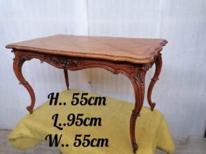 23DG74- Oak Louis XV style coffe table with high quality carve work