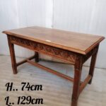 23DG43 - Exquisite Gothic Writing Table with 2 drawers